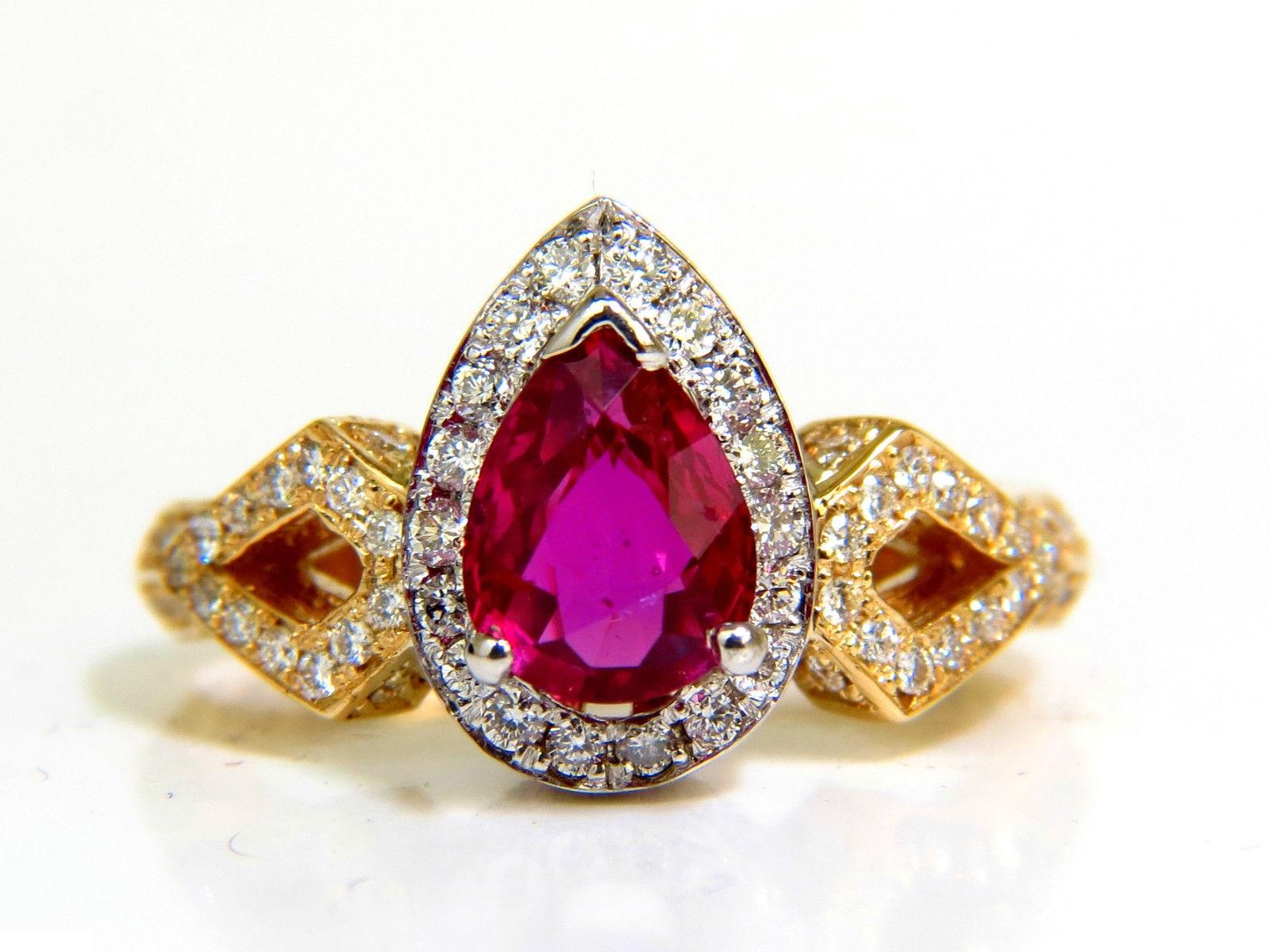 GIA No Heat 2.40 Carat Natural Ruby Diamond Ring Classic Set Unheated Blood For Sale 7