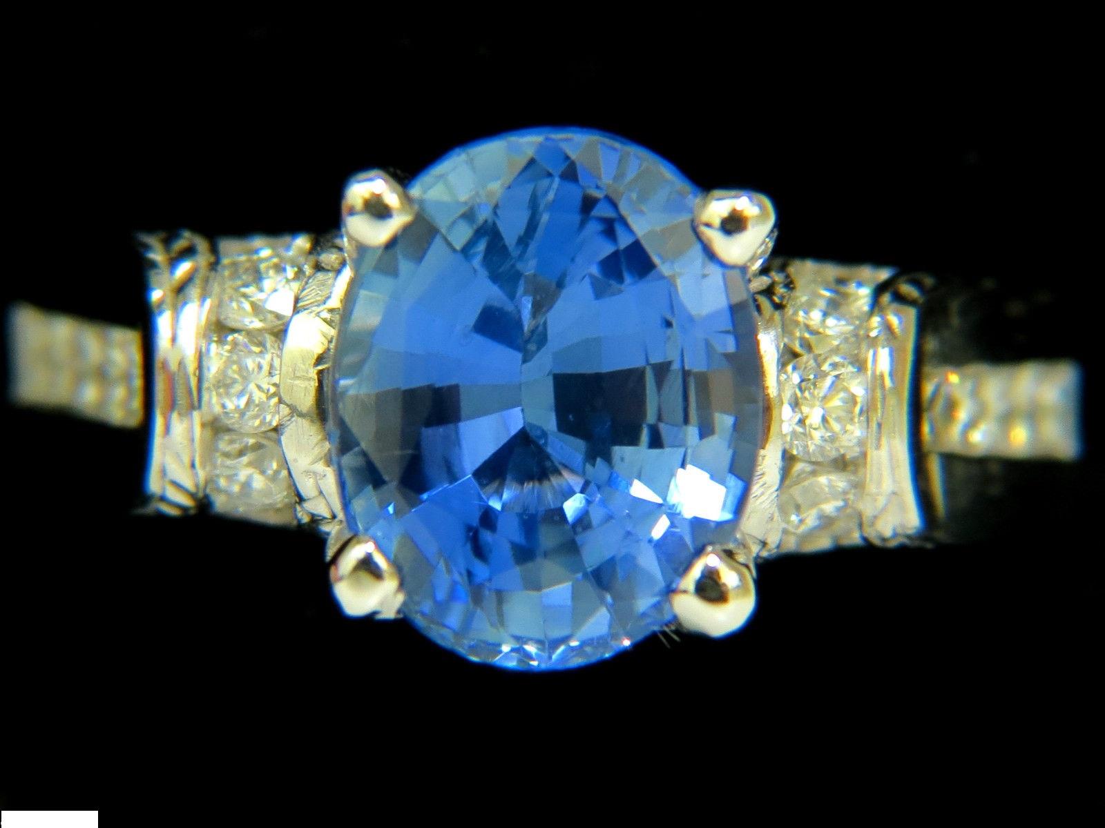 GIA No Heat 4.75 Carat Natural Sapphire Diamond Ring A+ Cornflower Unheated In New Condition In New York, NY