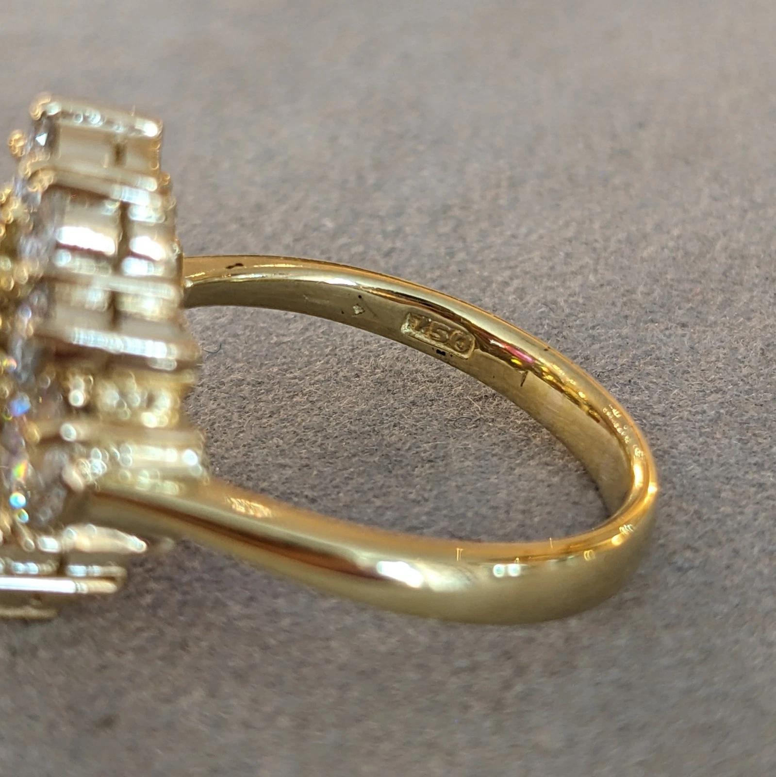 GIA No Heat Rubis de Birmanie 3.00 ct dans une monture en or jaune 18k et diamant en vente 4