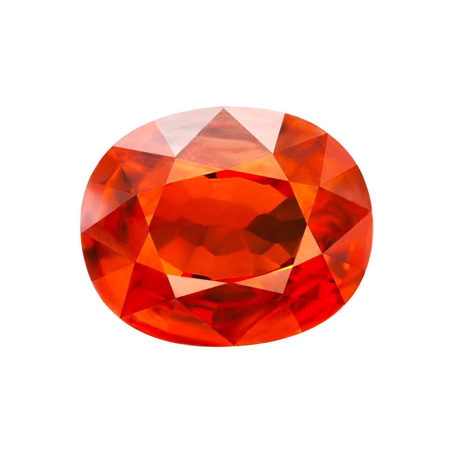 red orange gemstone