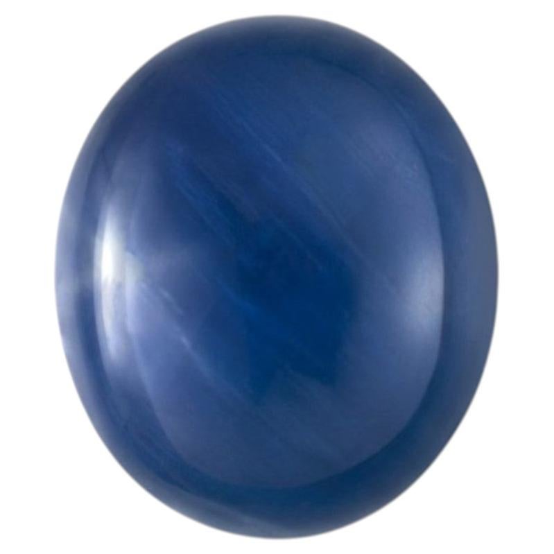 GIA No Heat Natural Cabochon Burma Sapphire Weighing 8.06 Carat Loose Stone For Sale