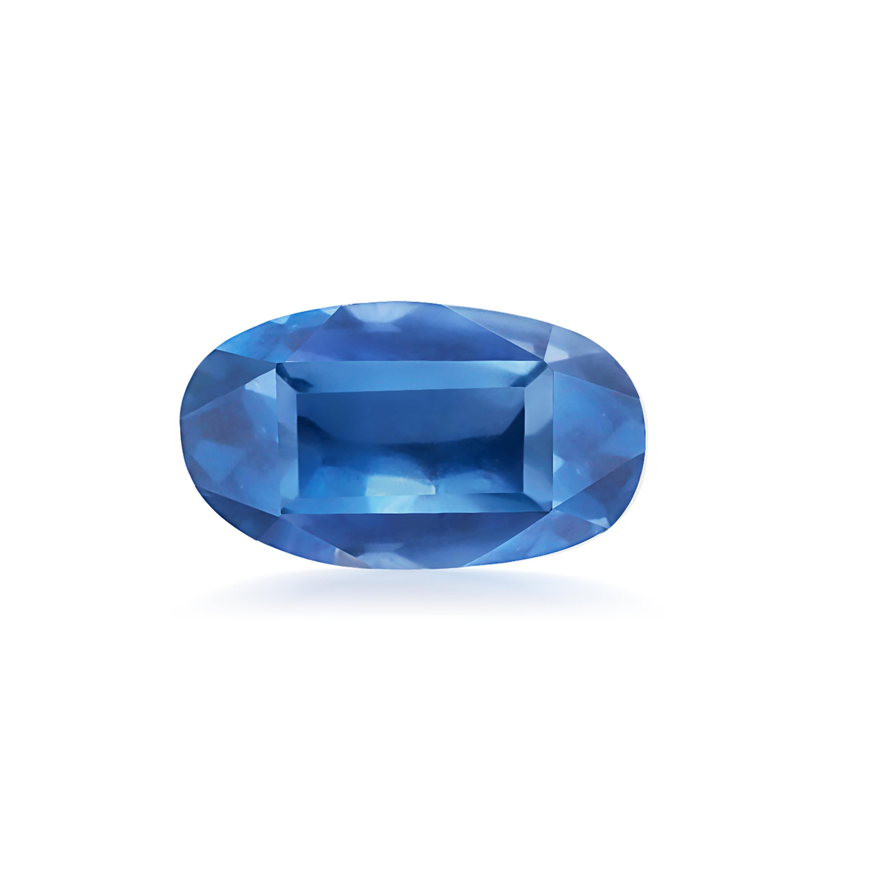Contemporary GIA Certified No Heat Natural Sapphire Origin Sri Lanka Weighing 2.80 Carat For Sale