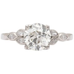 GIA Old European Diamond Vintage Engagement Ring