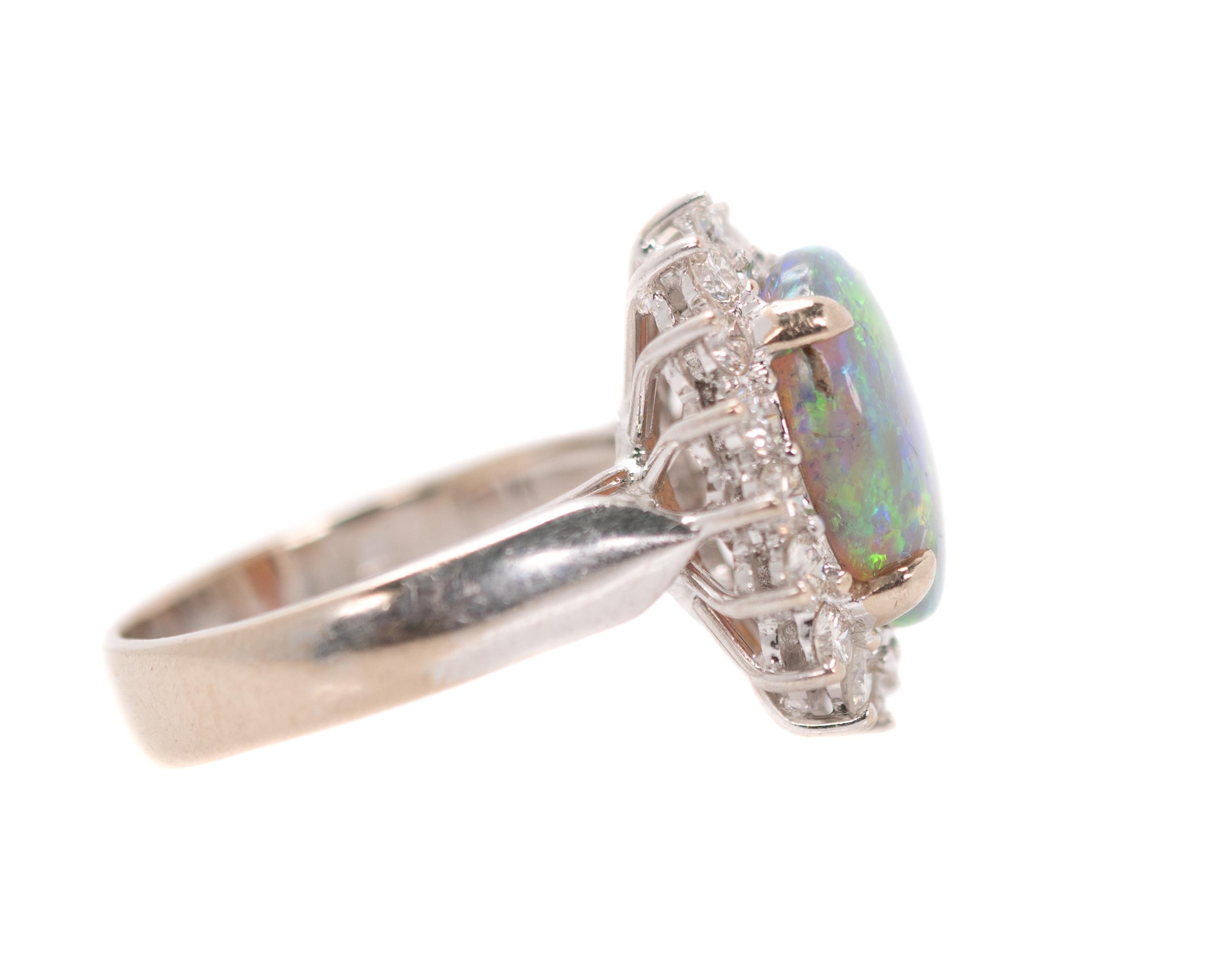 opal halo engagement rings