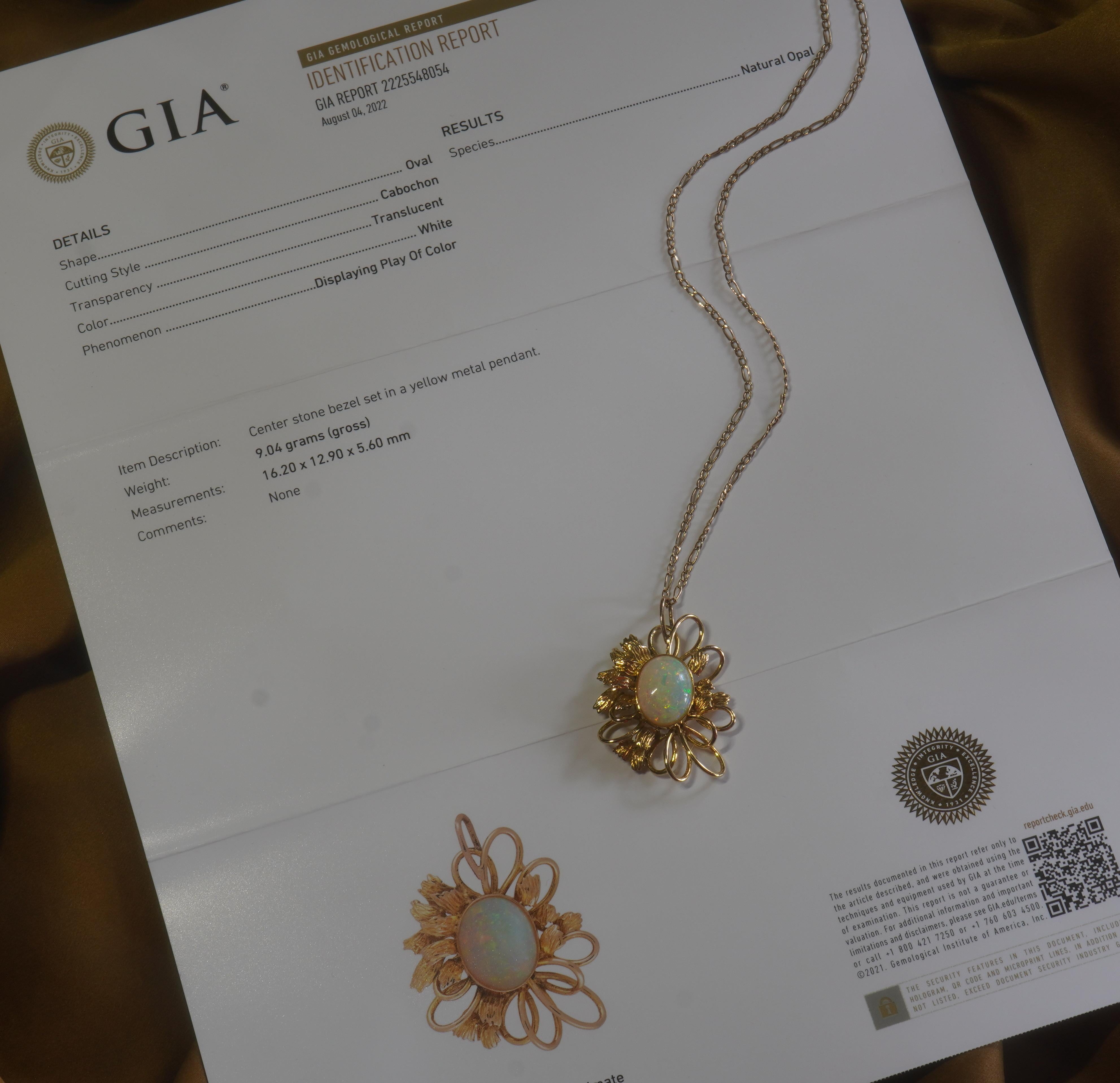 vintage opal necklace