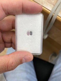 GIA Oval 0.86 Total Carat Weight Natural Loose Purplish-Pink & Blue-Green Combo