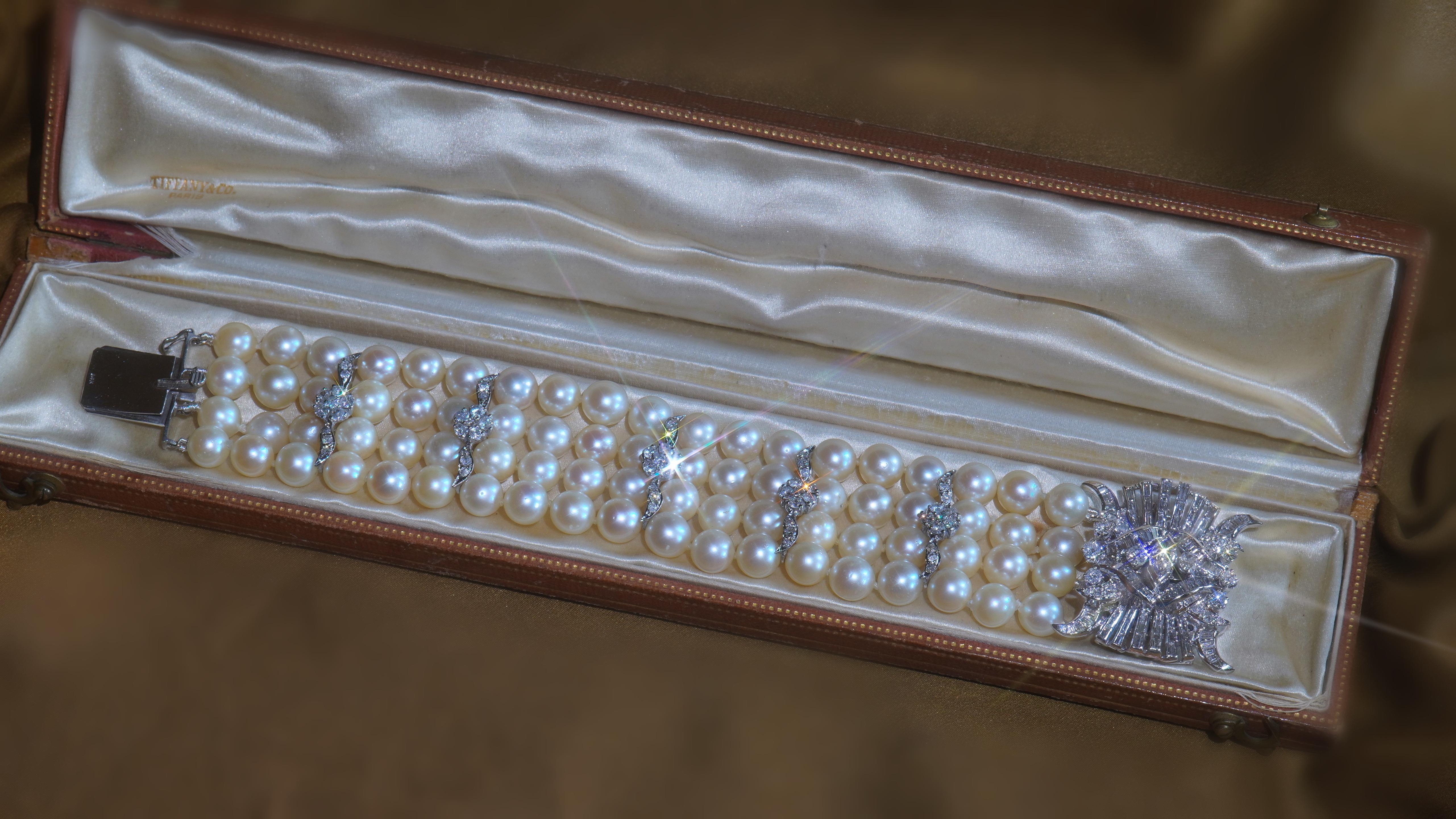GIA Pearl Diamond Vintage Bracelet Brooch 14K Antique SouthSea HUGE 9.29 Carats! For Sale 5