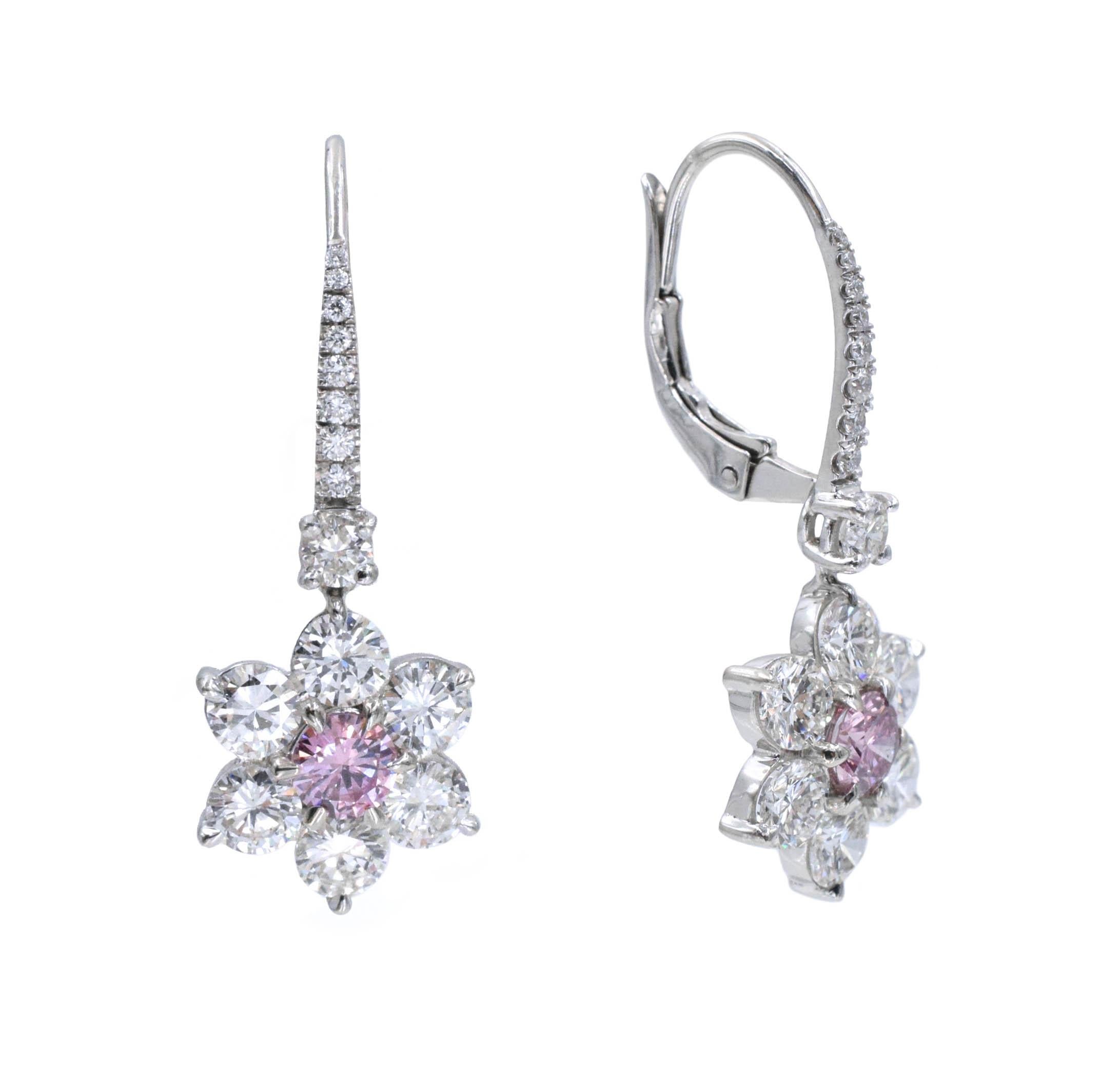 Artist Nally GIA Pink Diamond Earrings