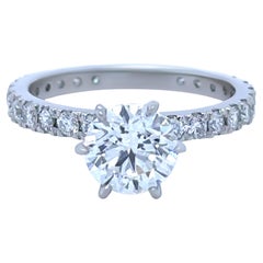 GIA Anello di fidanzamento con diamante in platino da 2.1 carati