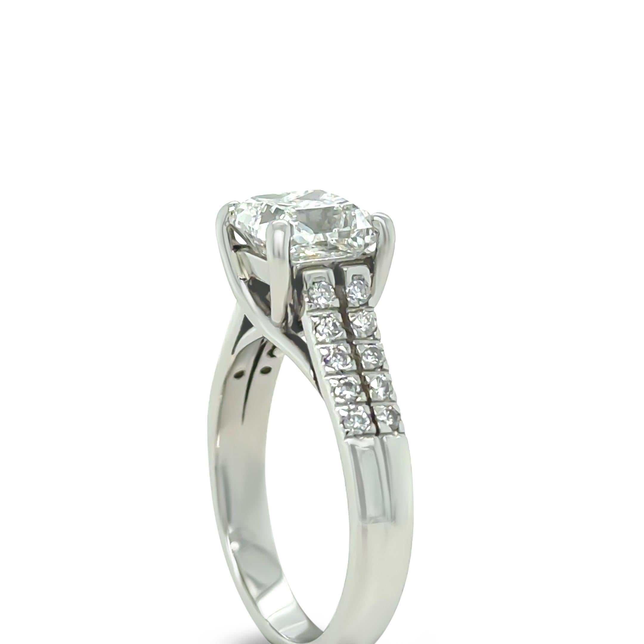 GIA Platinum Diamond Engagement Ring 2.26ct For Sale 3