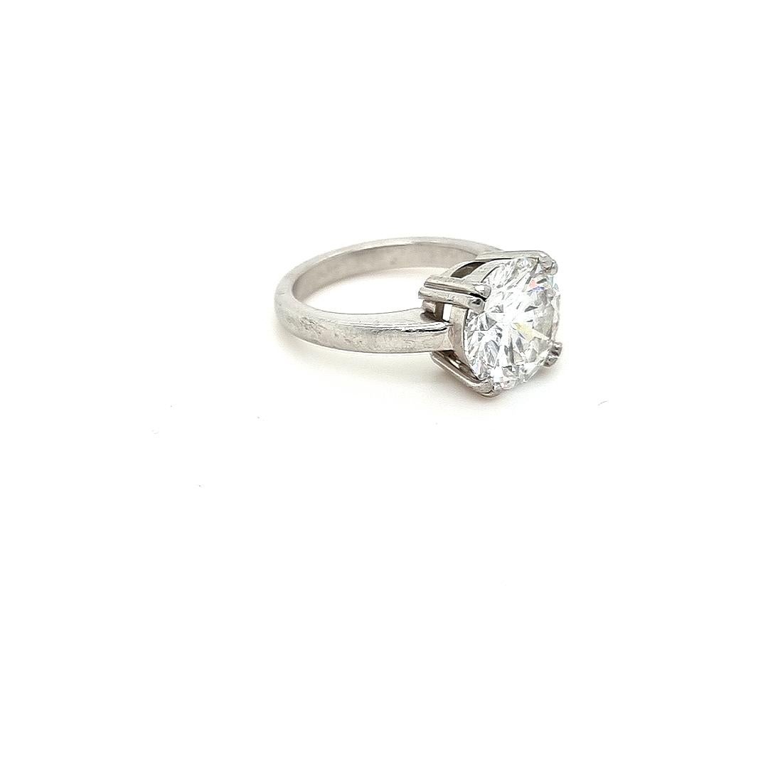 GIA Platinum Diamond Ring 3.78ct In Excellent Condition In SYDNEY, NSW