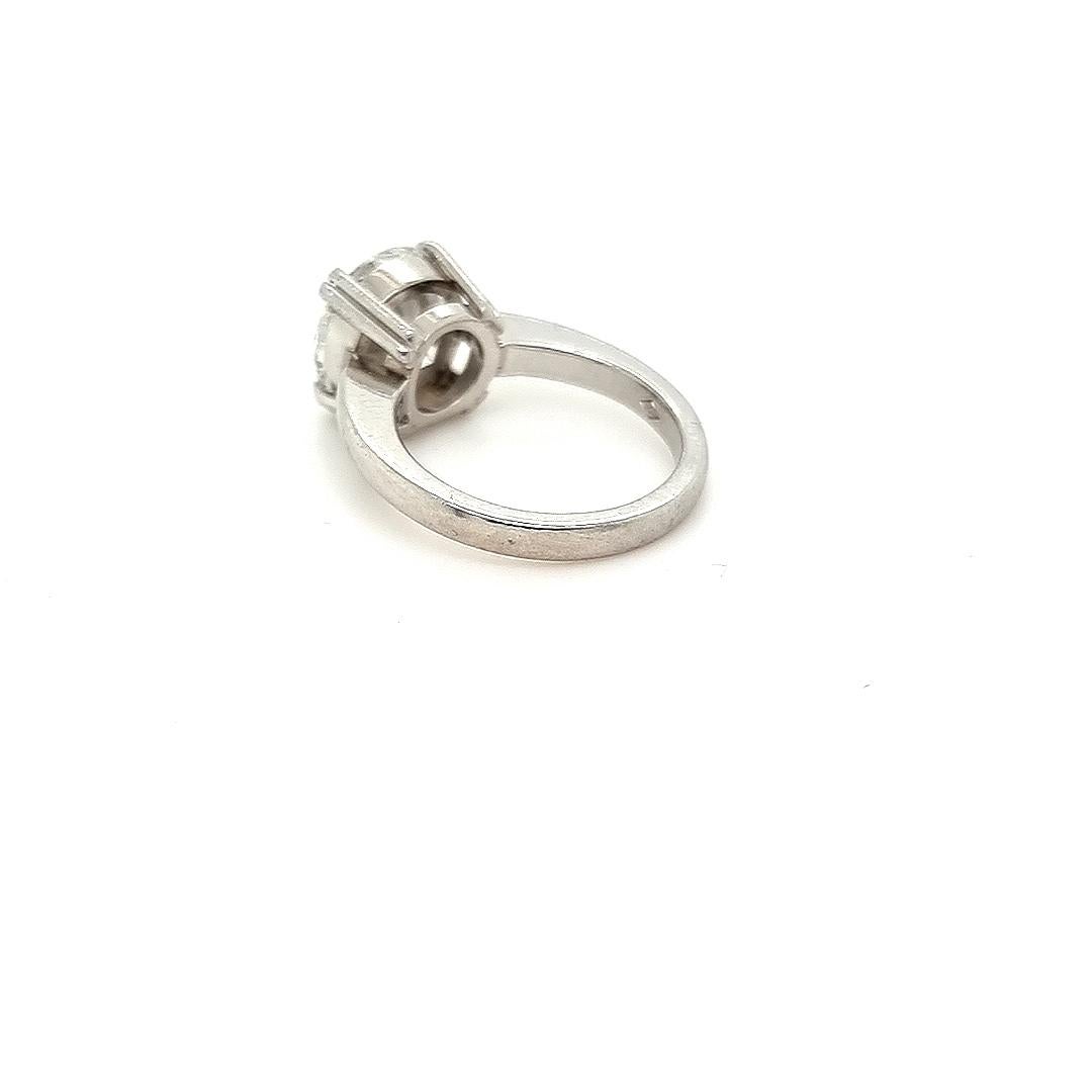 GIA Platinum Diamond Ring 3.78ct 2