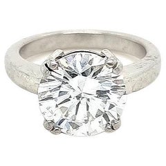GIA Platinum Diamond Ring 3.78ct