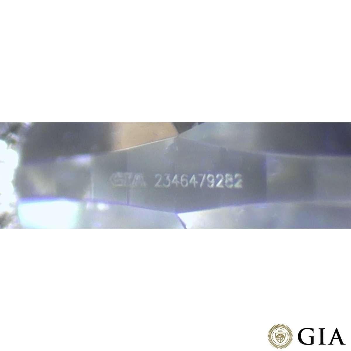 Women's GIA Platinum Round Brilliant Cut Diamond Solitaire Ring 1.80 Carat H/SI1