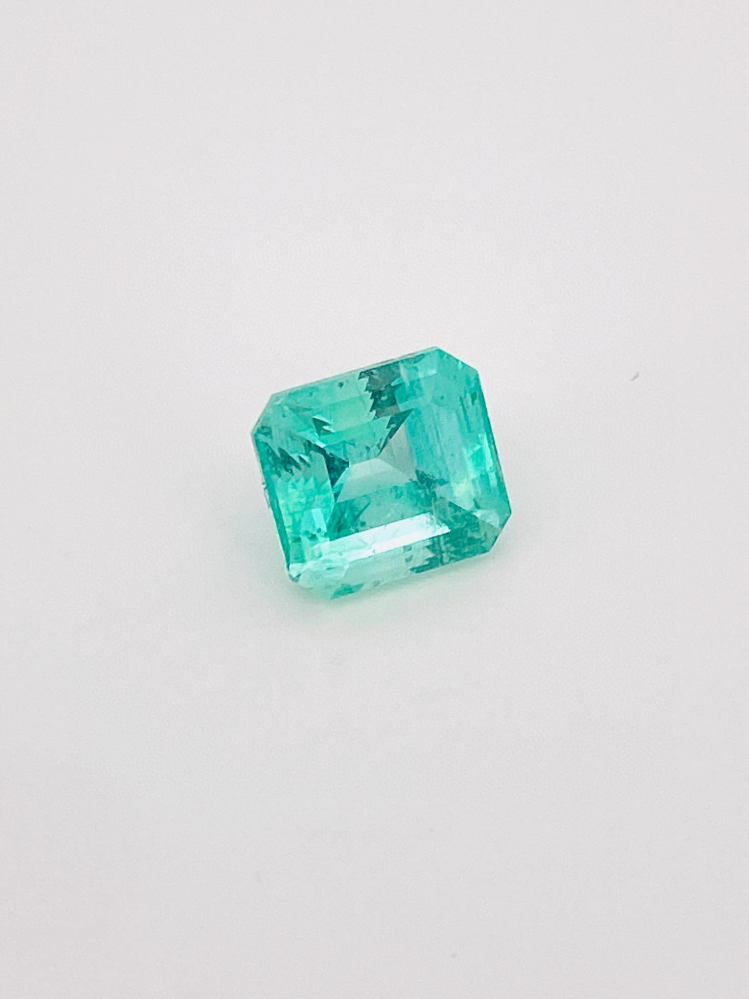 GIA Rare No Oil Emerald 1.47carat Ural Russia origin Collection For Sale 2