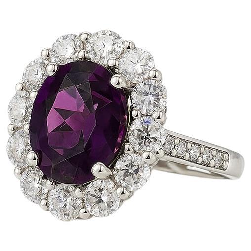 Zaffiro naturale viola rossastro GIA