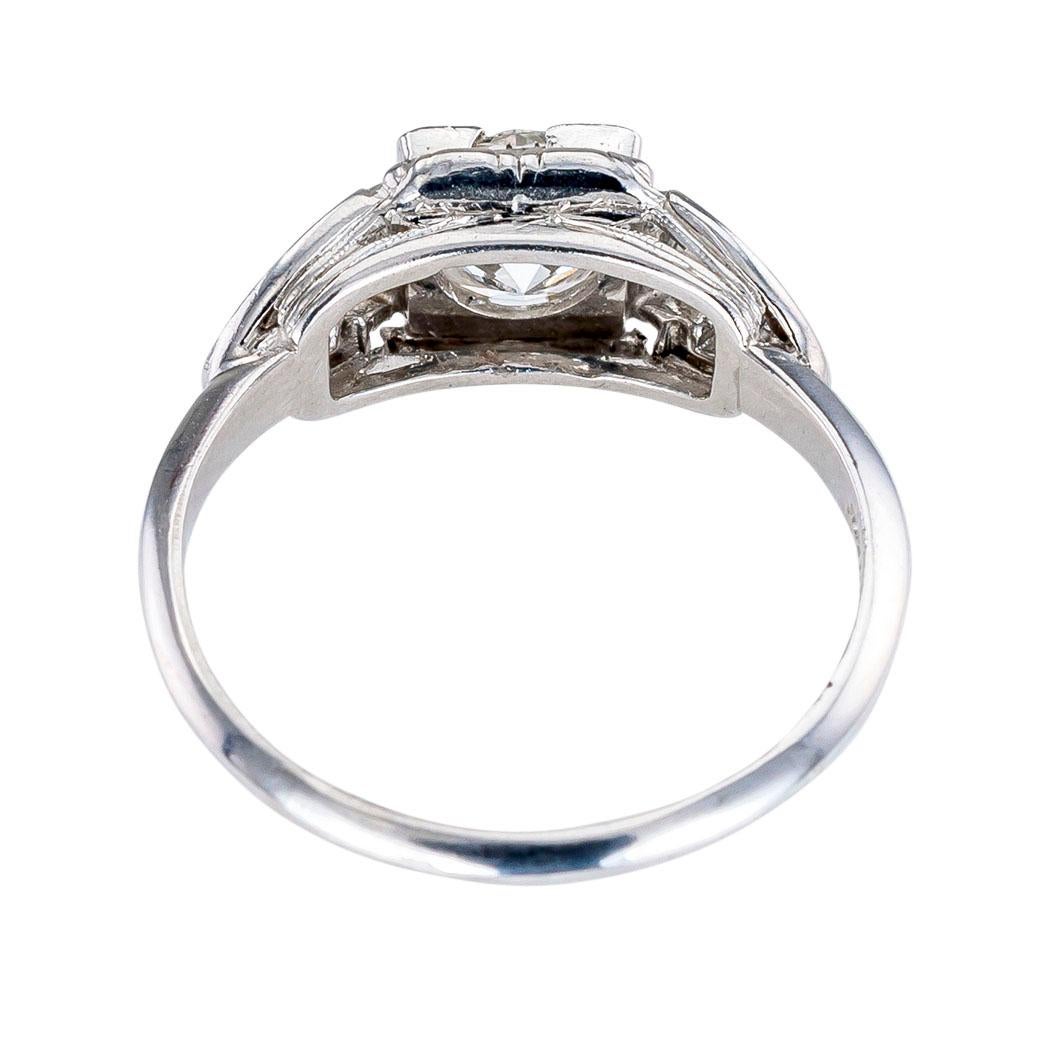 Round Cut GIA Report Certified 0.83 Carat Diamond Solitaire Platinum Engagement Ring
