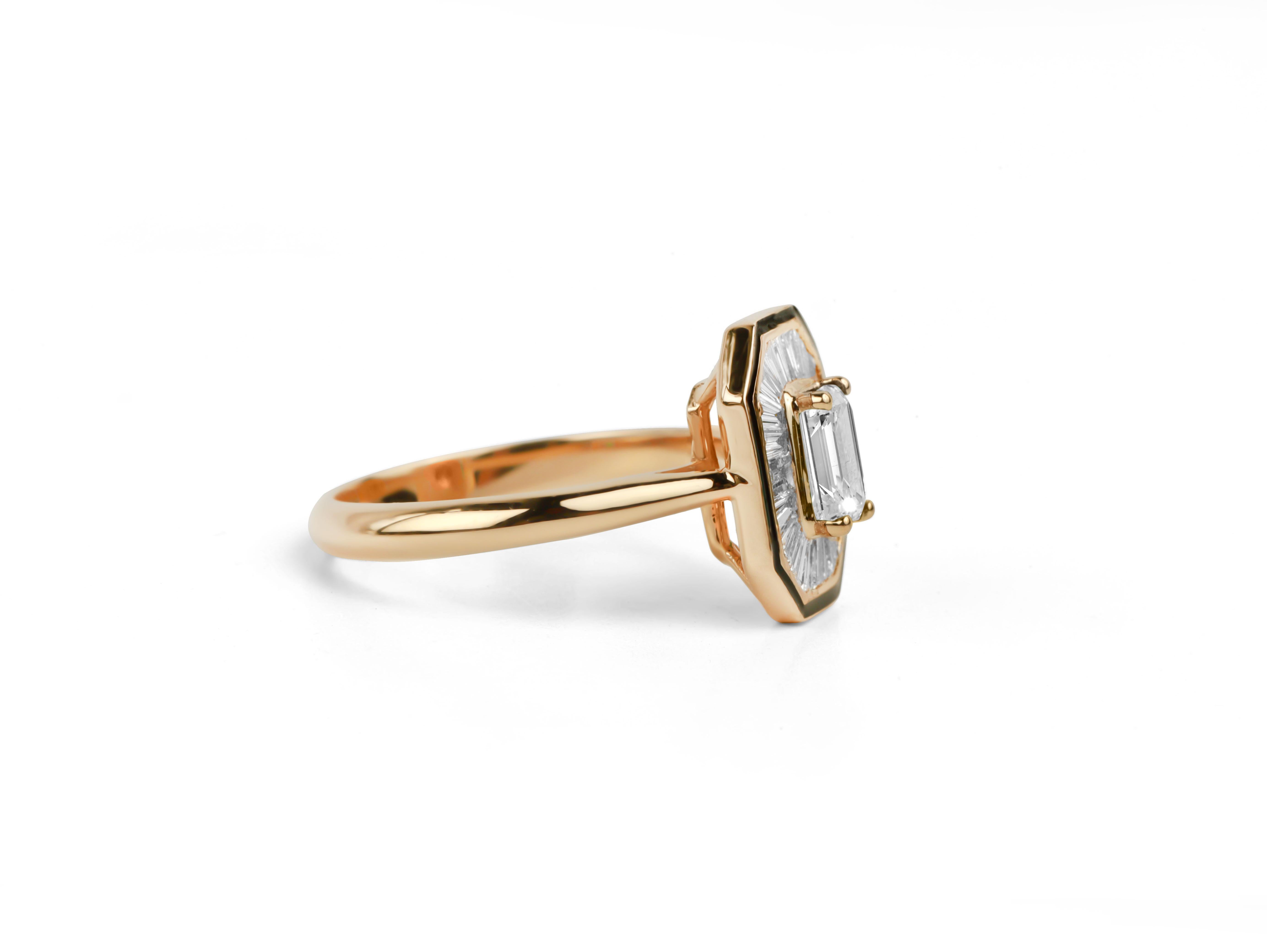 emerald cut with halo engagement rings