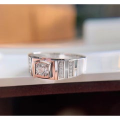 Natural 1 Carat Diamond White Gold Engagement Ring Wedding Ring Statement Ring