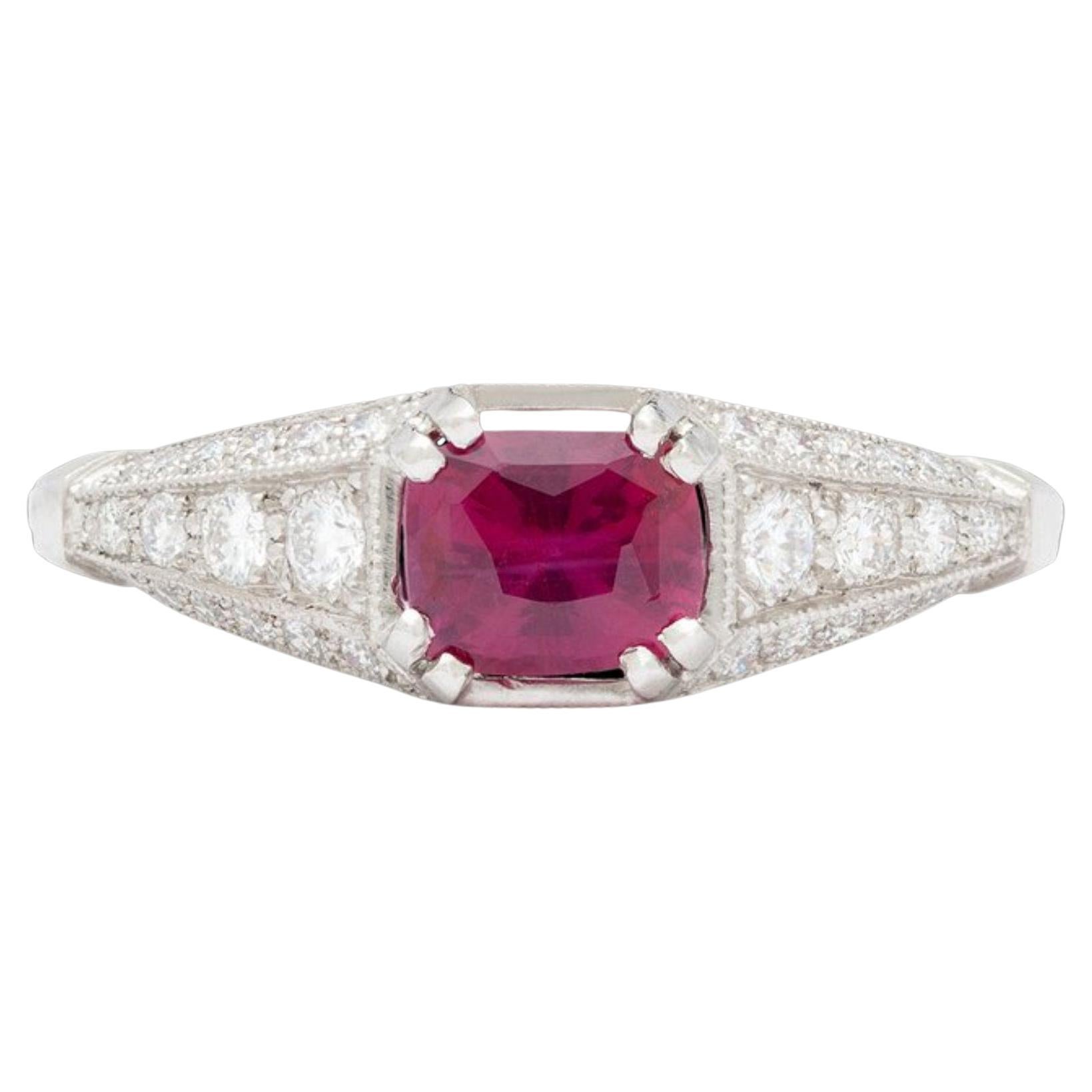 9ct Yellow Gold Simulated Ruby Eternity Band Ring - Round Cut, Sizes J To U - Old English Jewellers