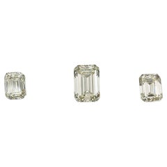 GIA Report Certified 10.01 Carat & 5.01/5.02 Carat Emerald Cut Diamonds