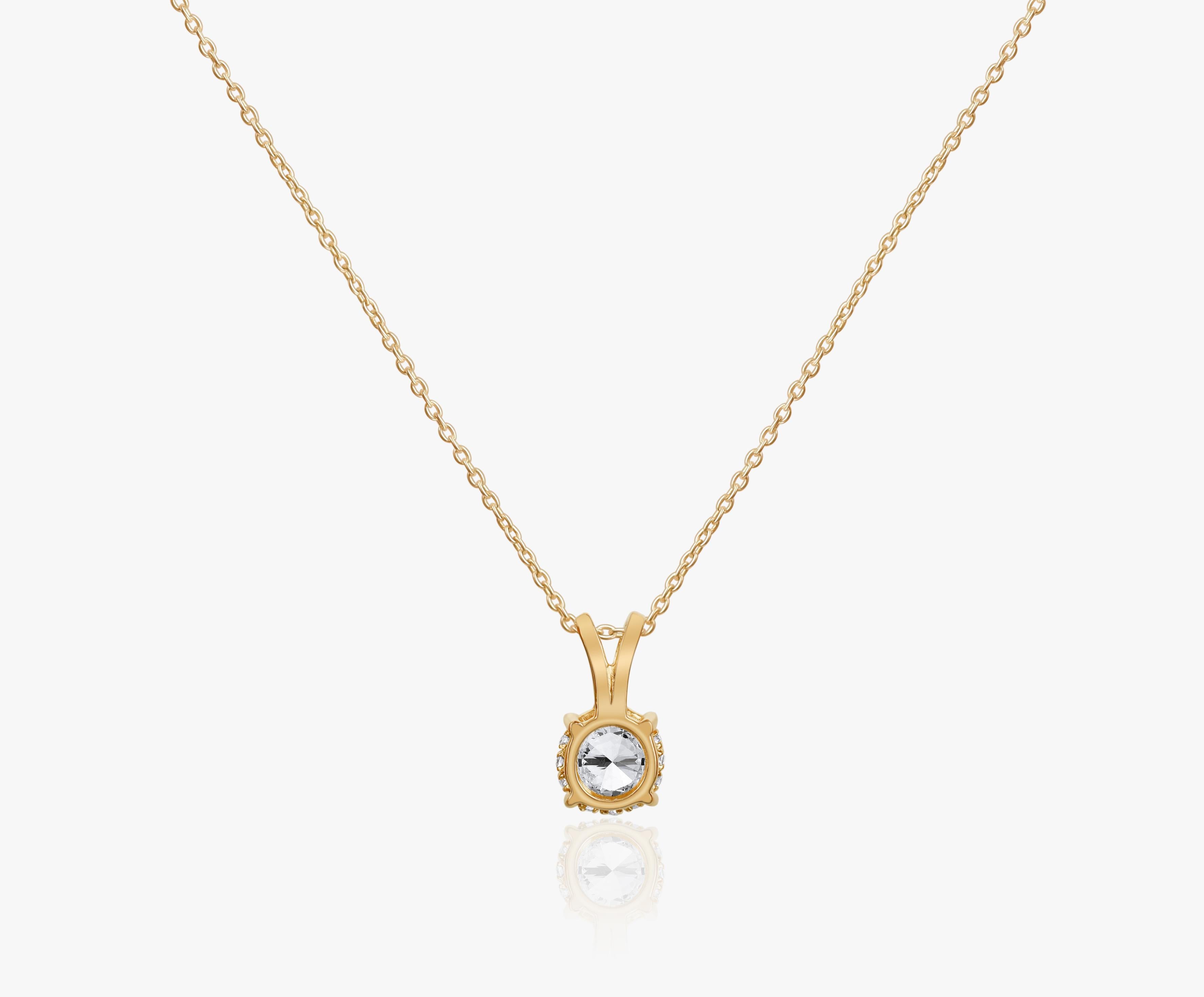 GIA-Bericht zertifizierte 1.5 Karat D farblose IF Diamant-Anhänger-Halskette mit Rundschliff im Zustand „Neu“ im Angebot in Jaipur, RJ