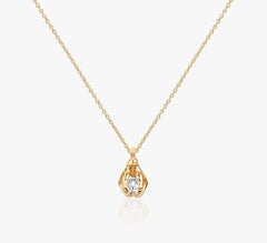 GIA Certified 1.5ct Round Diamond Solitaire Pendant Necklace in 18K Yellow Gold