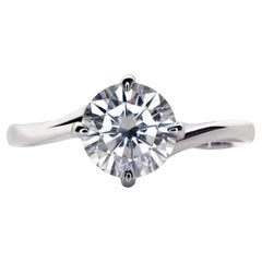 Certified 2 Carat Diamond White Gold Engagement Ring Solitaire Ring Bridal Ring