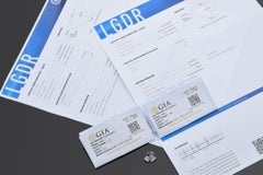 GIA Certified 2.20 TCW Heart Cut Lab Diamond White Gold Stud Earrings E VS1