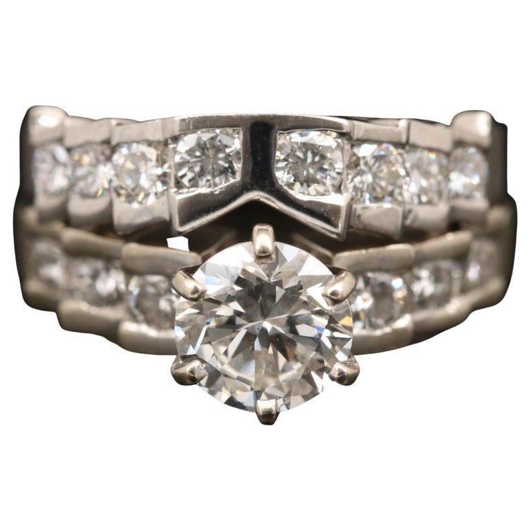 Customizable Natural 1.32 Carat Diamond White Gold Bridal Engagement