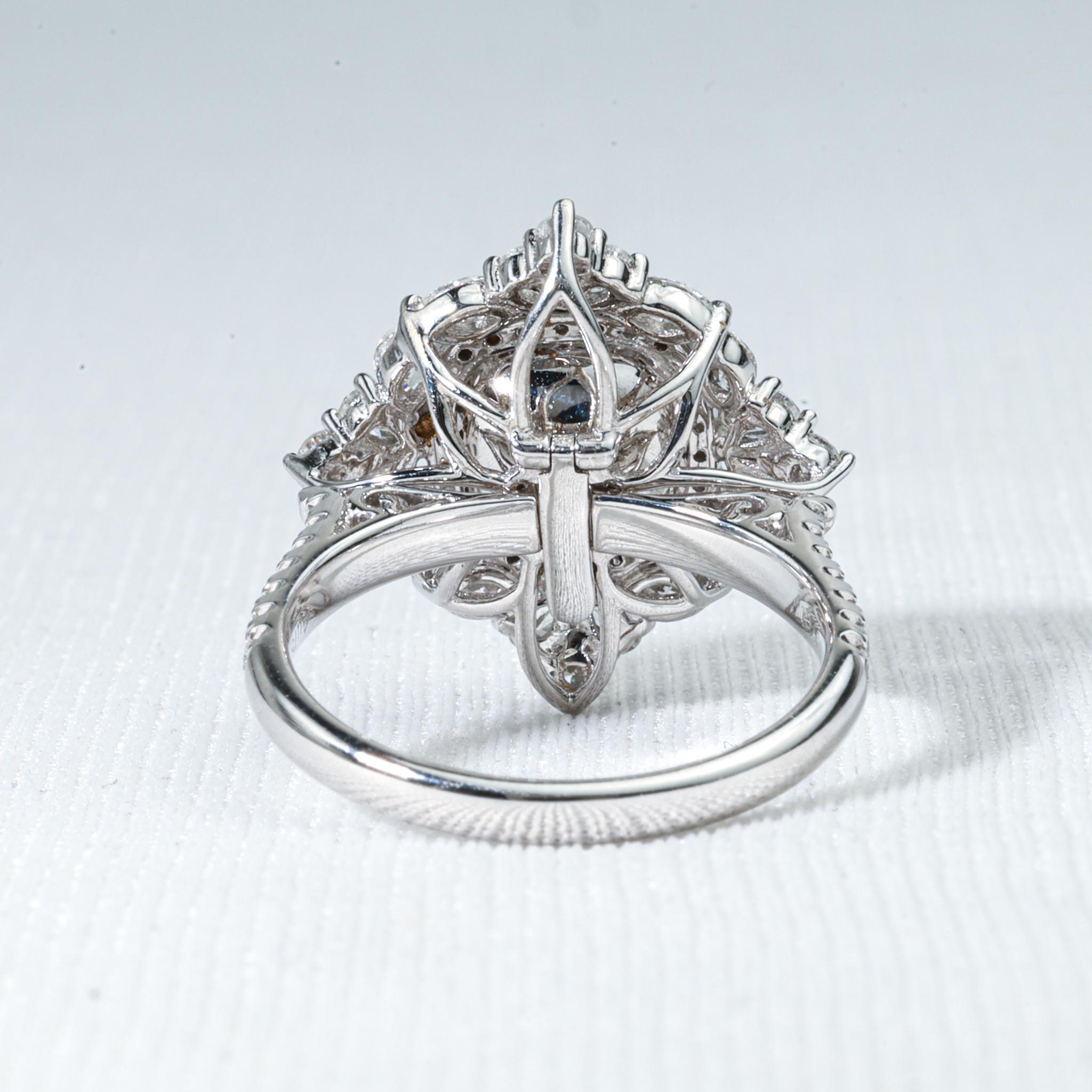 GIA-Bericht zertifizierter 3 Karat Fancy Hellgelber Diamant-Verlobungsring mit Kissenschliff (Art déco) im Angebot