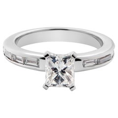 GIA Report Certified Cut-Cornered Rectangular Modified Brilliant Cut Diamond