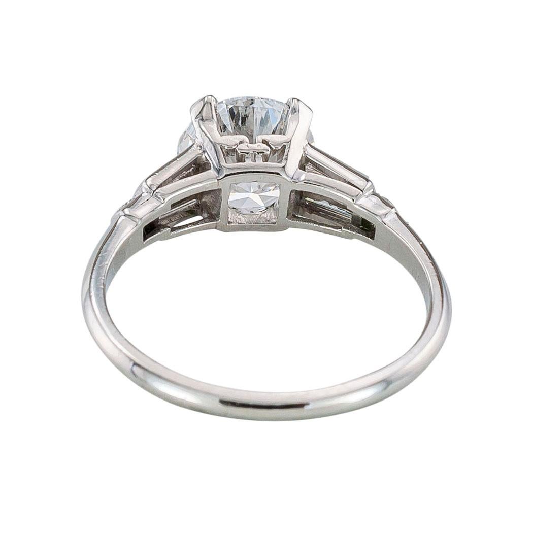 Women's GIA Report Certified D Color 1.65 Carat Diamond Platinum Engagement Ring