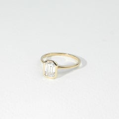 GIA Certified D IF 1ct Emerald-Cut Diamond Solitaire Ring in 18K Yellow Gold