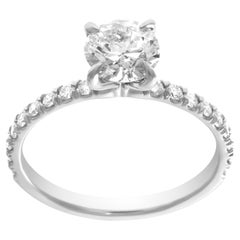 GIA-Zertifikat zertifizierter Diamant-Eternity-Ring und Ring mit rundem Brillantschliff