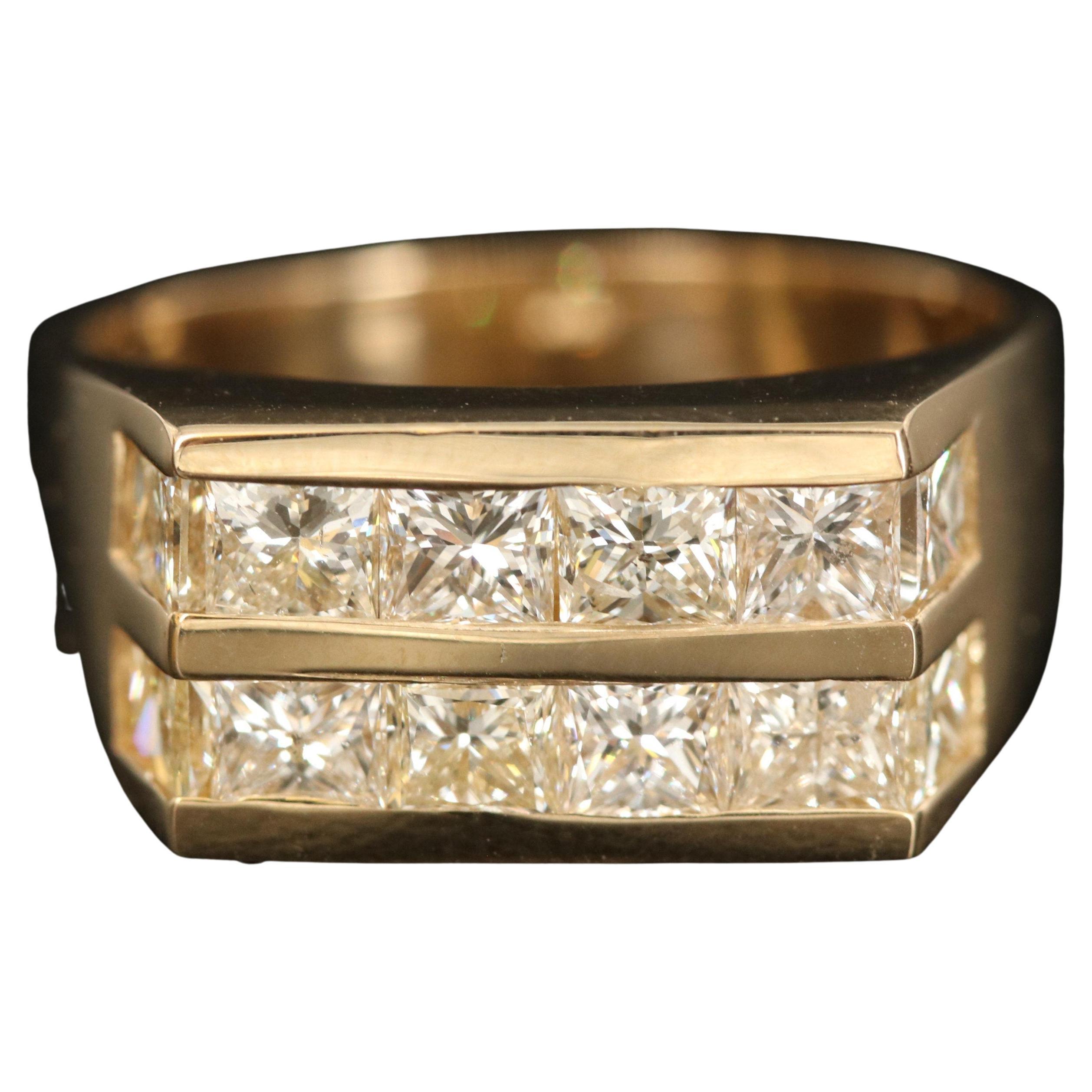 Antique 1800s Men's Diamond Cluster Gold Ring at 1stDibs | antique ...