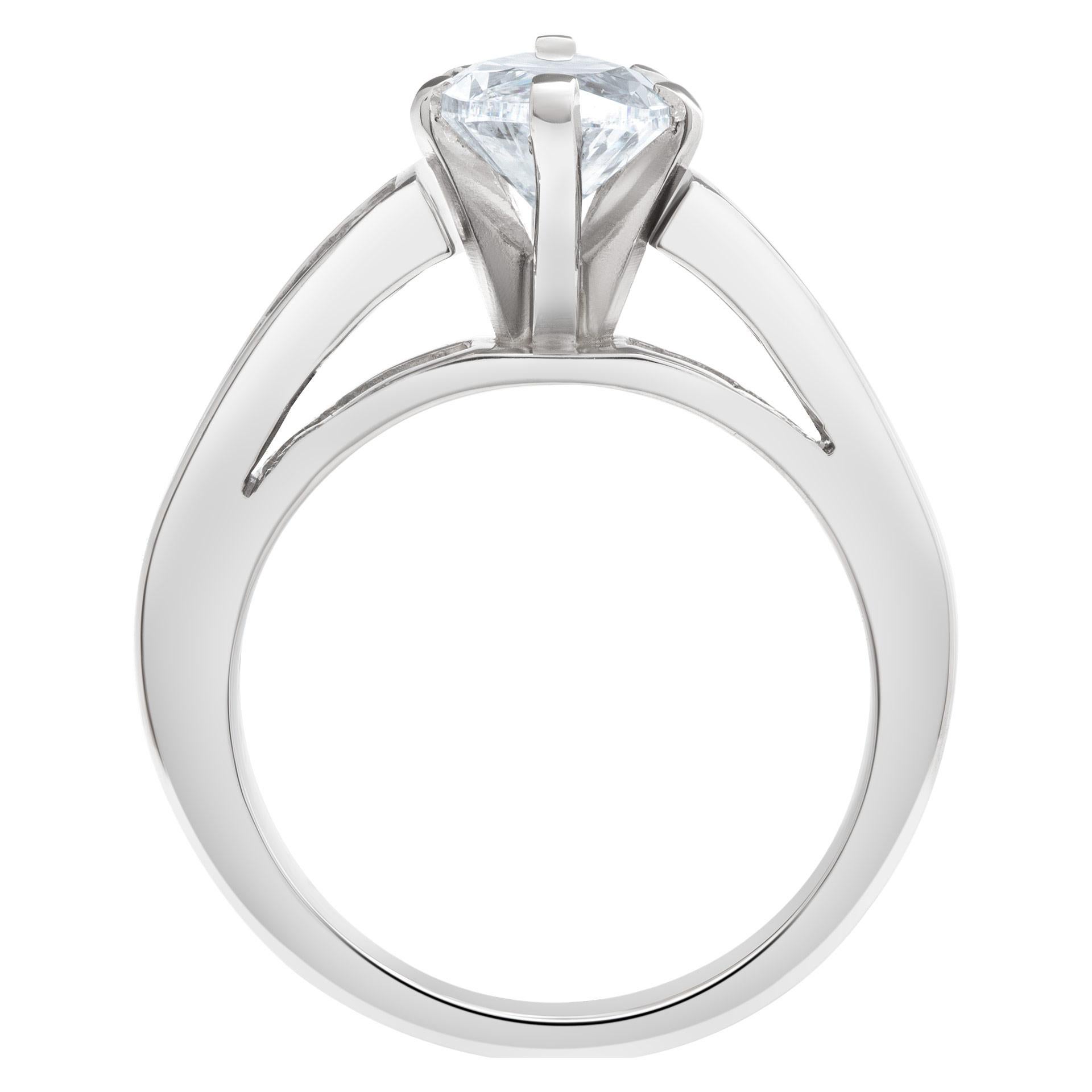 Marquise Cut GIA Report Certified Marquise Brilliant Cut Diamond 1.53 Carat For Sale