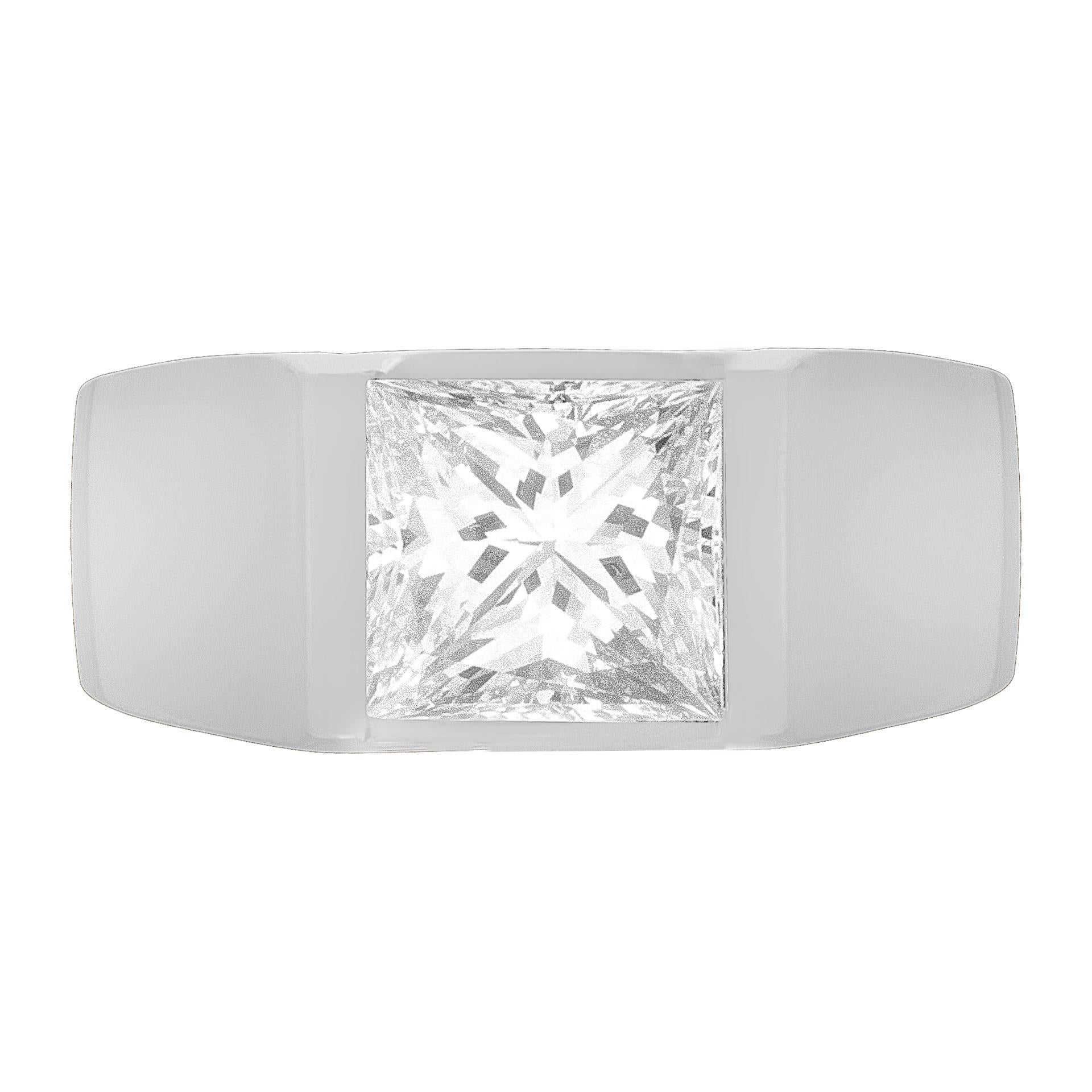 Taille émeraude Bague à diamant rectangulaire à taille brillante modifiée certifiée par le GIA, 1,49 carat en vente