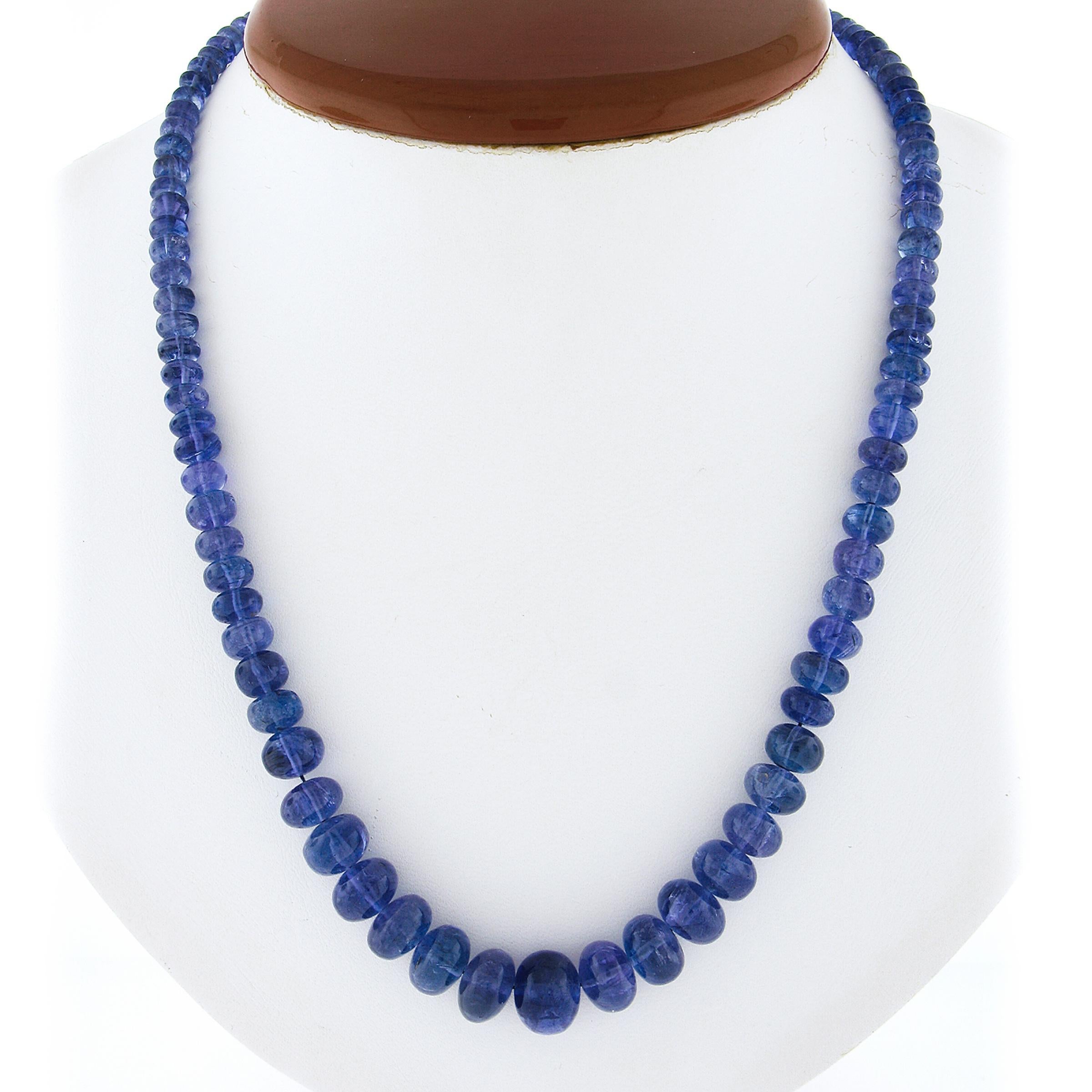 --Sons:--
101 Tanzanite véritable naturelle - perles de forme ronde - enfilées - couleur bleu-violet - 3.6mm à 10.3mm exactes, certifiées
** Voir les détails de la certification ci-dessous pour des informations complètes

MATERIAL : Cordon avec