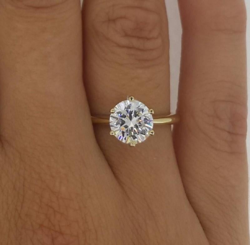 Artisan GIA Round Brilliant Cut Diamond Engagement in Platinum 950 Setting For Sale