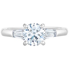 GIA Round Cut Diamond Engagement in Platinum 950 Setting