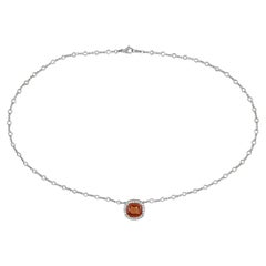 Collana con zaffiro e diamante GIA