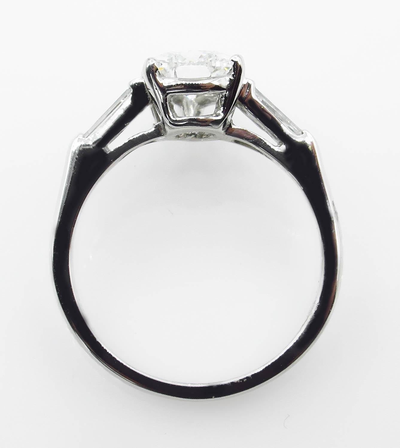 GIA Shy 2.00 Carat Colorless Pear Diamond Engagement Wedding Platinum Ring 3