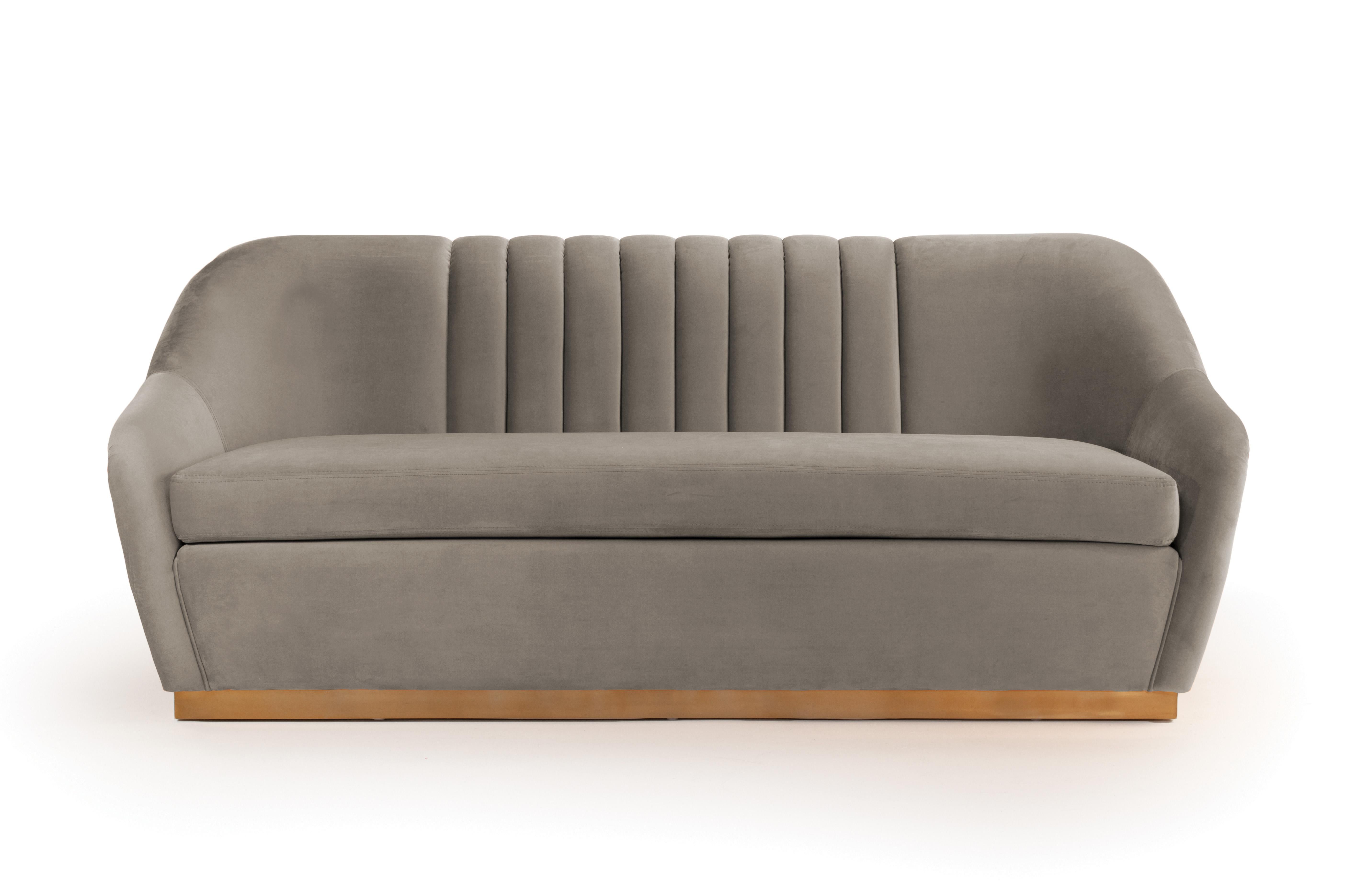 Gia Sofa 3-Sitz (Poliert) im Angebot