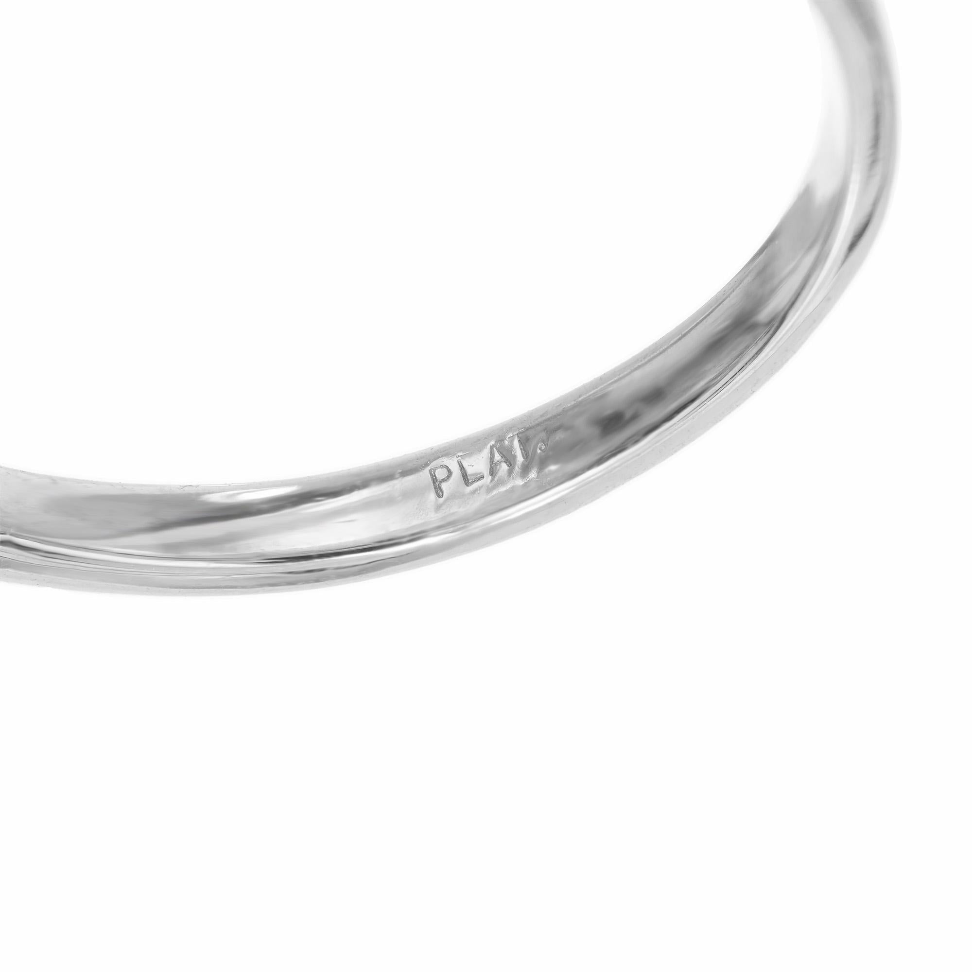 GIA Sugar Loaf Blue .75 Carat Sapphire Diamond Halo Platinum Engagement Ring For Sale 1