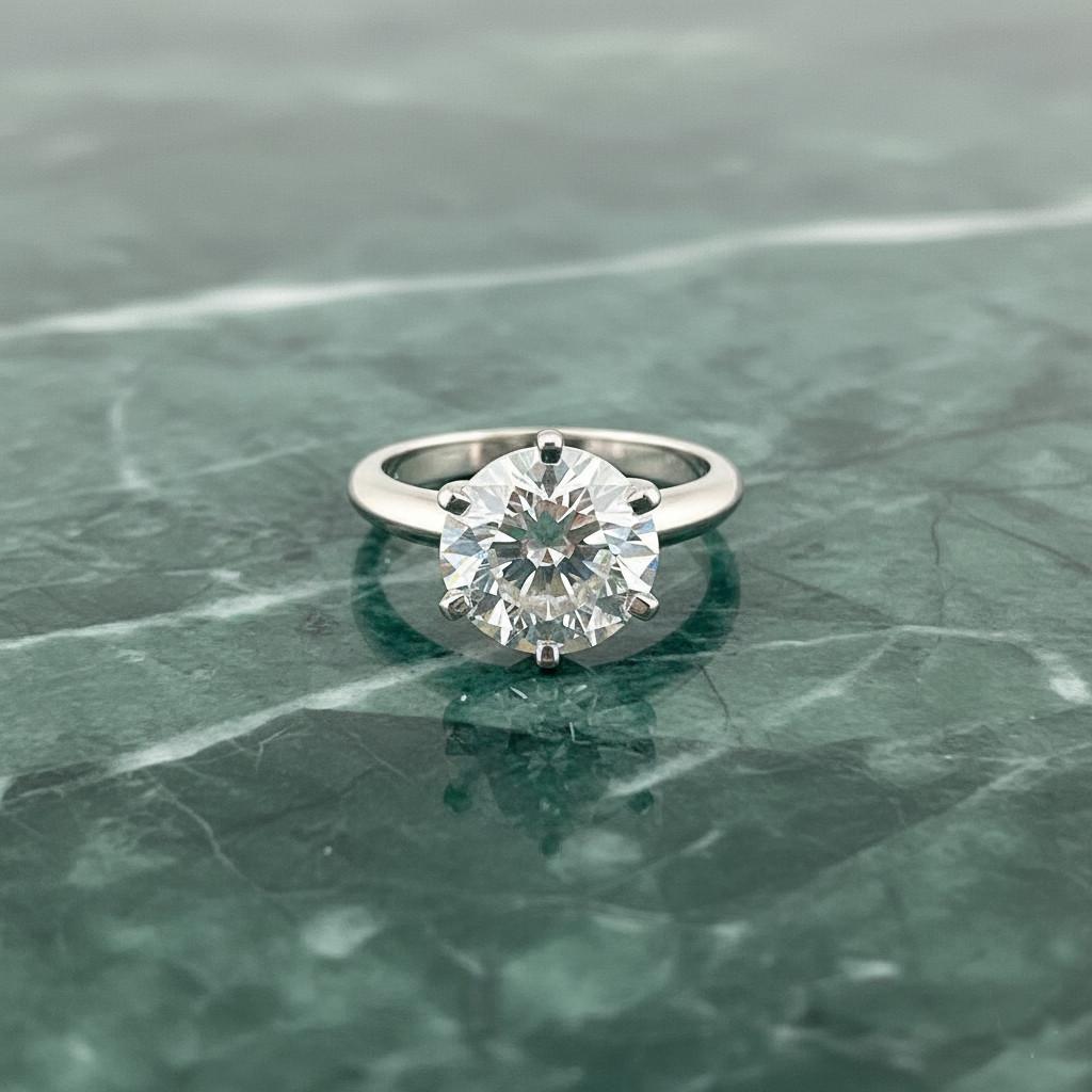 Accompagnée de son certificat de diamant original de Tiffany & Co. et d'un rapport d'évaluation de la GIA, cette bague solitaire raffinée en platine est ornée d'un magnifique diamant rond de taille brillant, réputé pour la qualité exceptionnelle de