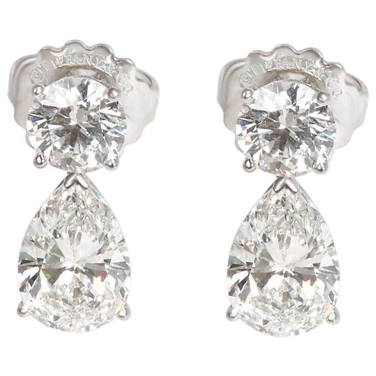 Tiffany pear shaped diamond earrings Clearance