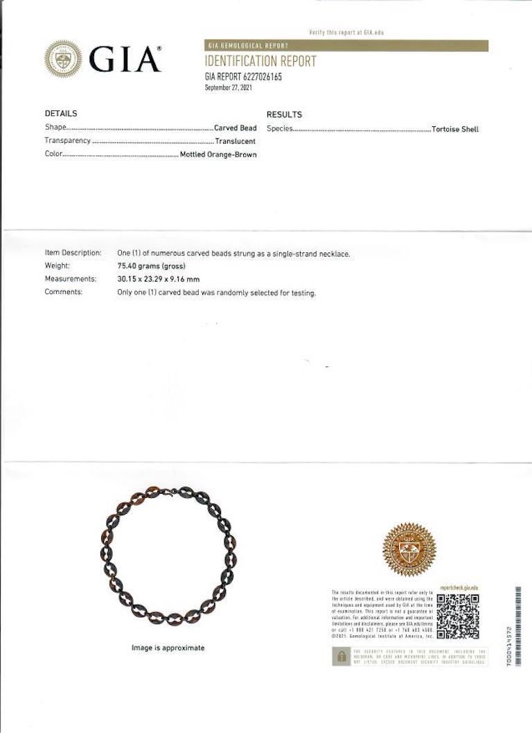 vintage tortoise shell necklace