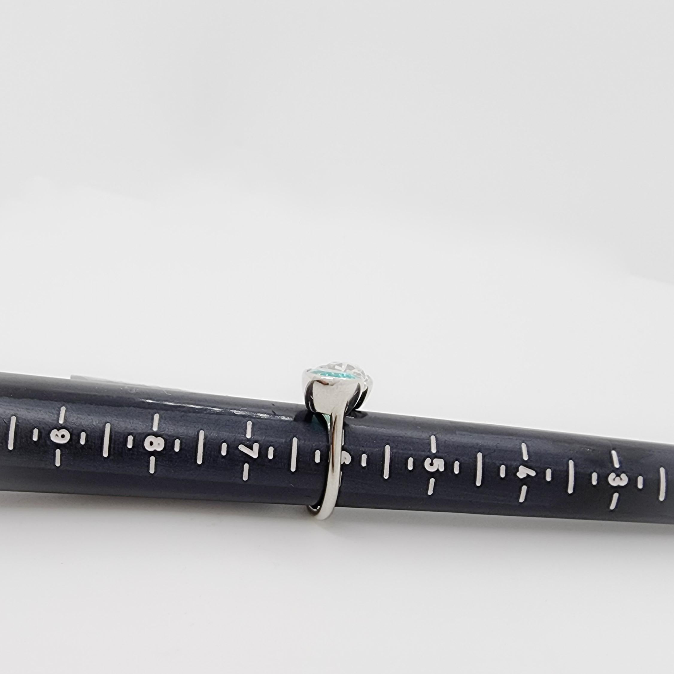 Bypass-Ring aus Platin mit GIA-Turmalin und weißem Diamant 3