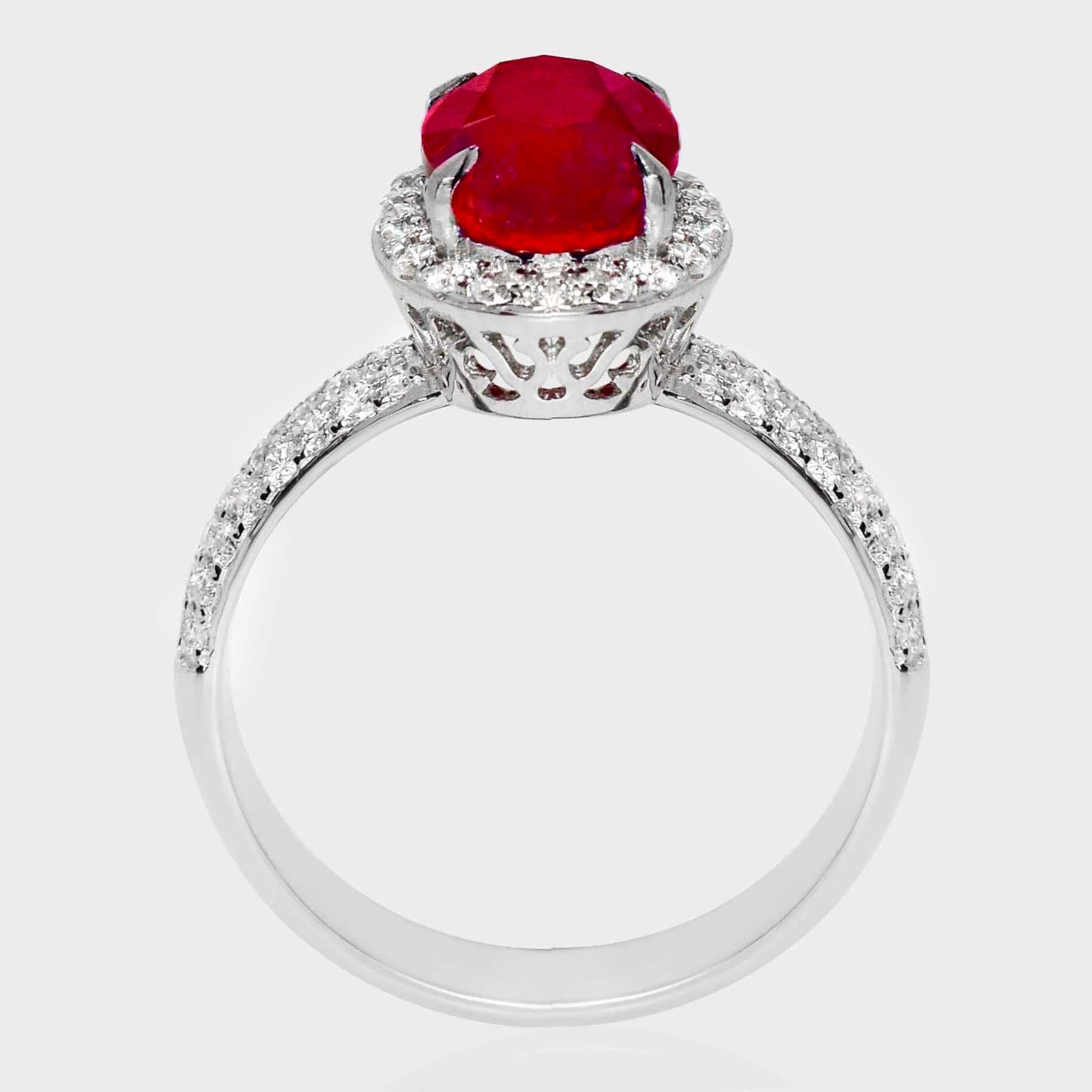 GIA Anillo de compromiso de oro de 18 quilates sin calentar de 3,12 quilates de rubí de sangre de paloma de Afganistán en Nuevo estado para la venta en Kaohsiung City, TW